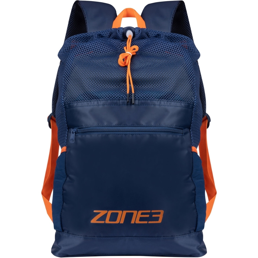 2026 ZONE3 Mochila De Treino Grande Em Rede SA25LMTB103 - Navy / Laranja